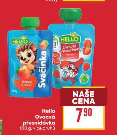 Hello Ovocná přesnídávka 100 g BILLA
