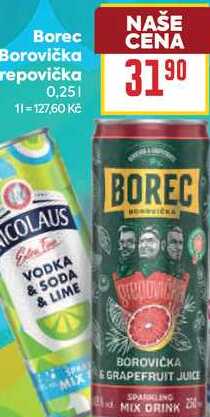 Borec Borovička Grepovička 0,25l