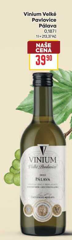 Vinium Velké Pavlovice Pálava 0,187l