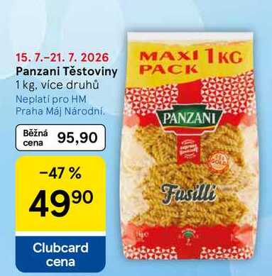 Panzani Těstoviny, 1 kg, více druhů