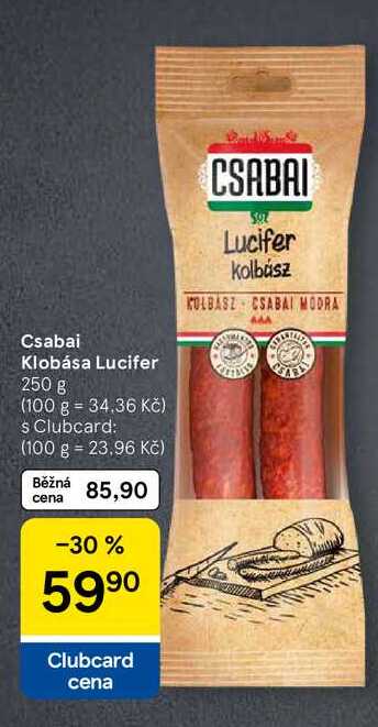 Csabai Klobása Lucifer, 250 g