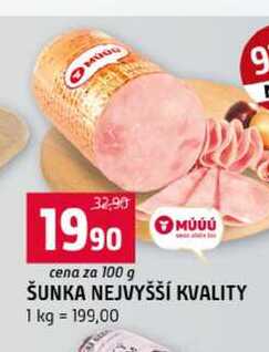 ŠUNKA NEJVYŠŠÍ KVALITY 100g