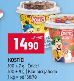 KOSTÍCI 100+ 7 g Čokici 100+9g Klauníci jahoda