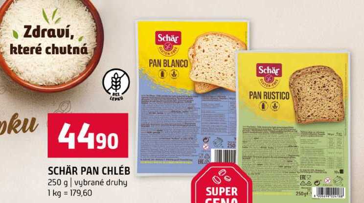 SCHÄR PAN CHLÉB 250 g vybrané druhy