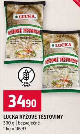 LUCKA RÝŽOVÉ TĚSTOVINY 300 g bezvaječné 