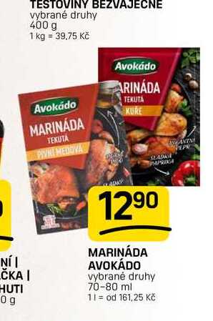 MARINÁDA AVOKÁDO vybrané druhy 70-80 ml