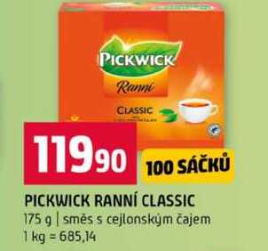 PICKWICK RANNÍ CLASSIC 175 g směs s cejlonským čajem