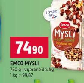 EMCO MYSLI ČESKERO OVSA 750 g vybrané druhy