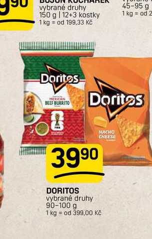 DORITOS vybrané druhy 90-100 g