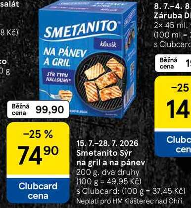 Smetanito Sýr na gril a na pánev, 200 g 
