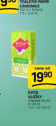 EVITA VLOŽKY vybrané druhy 9-20 ks