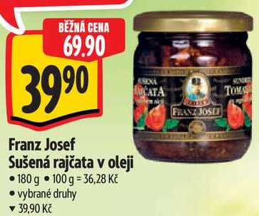 Franz Josef Sušená rajčata v oleji, 180 g