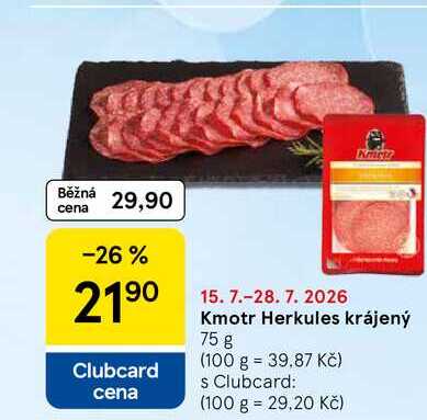 Kmotr Herkules krájený, 75 g 
