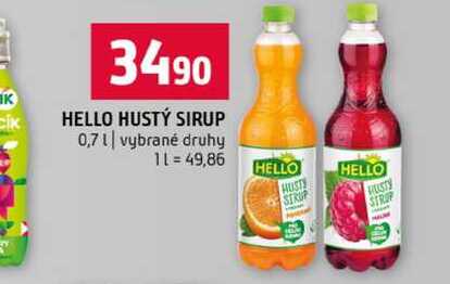 HUSTÝ SIRUP 0,7l vybrané druhy