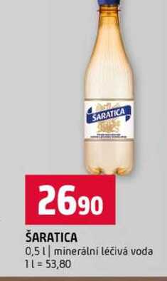 ŠARATICA 0,5l minerální léčivá voda