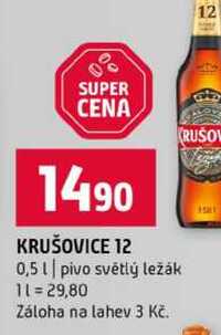 KRUŠOVICE 12 0,5l pivo světlý ležák