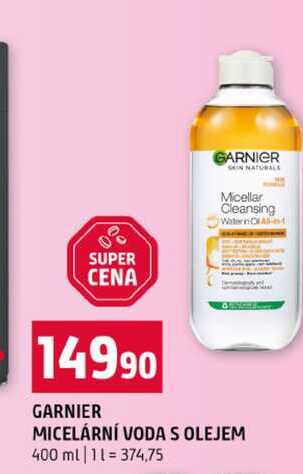 GARNIER MICELÁRNÍ VODA S OLEJEM 400 ml