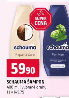 SCHAUMA ŠAMPON 400 ml vybrané druhy Terno