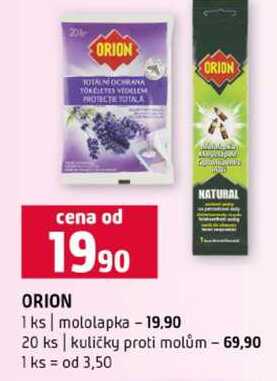 ORION 1 ks mololapka 20 ks kuličky proti molům Terno