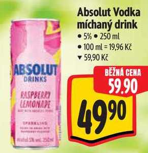 Absolut Vodka míchaný drink, 250 ml