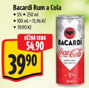 Bacardi Rum a Cola, 250 ml