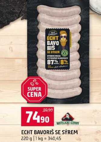 ECHT BAVORIŠ SE SÝREM 220 g 