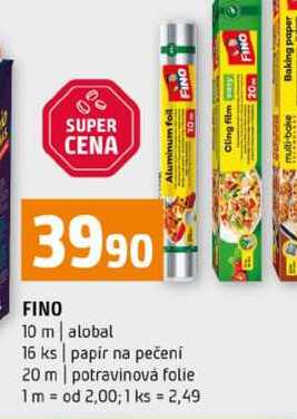 FINO 10 m alobal 16 ks papir na pečení 20 m potravinová folie Terno