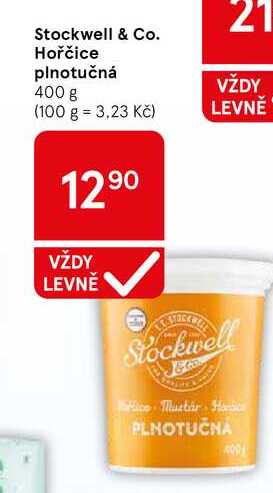 Stockwell & Co. Hořčice plnotučná, 400 g  