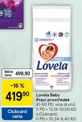 Lovela Baby Prací prostředek, 41-50 PD, více druhů Tesco