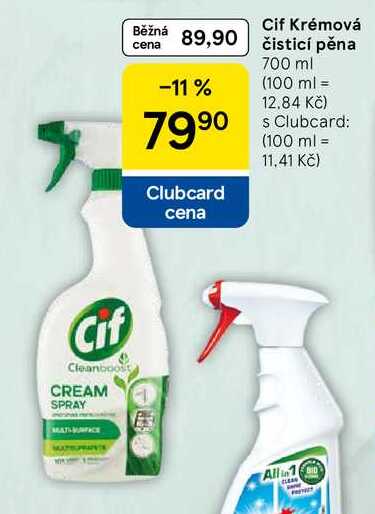 Cif Krémová čisticí pěna, 700 ml Tesco