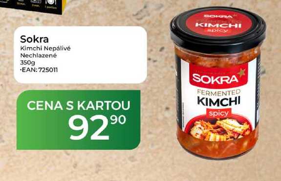 Sokra Kimchi Nepálivé Nechlazené 350g