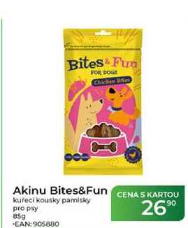 Akinu Bites&Fun kuřecí kousky pamlsky pro psy 85g
