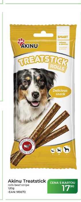 Akinu Treatstick rolls beef stripe 120g