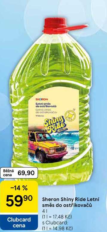 Sheron Shiny Ride Letní směs do ostřikovačů, 4 l 