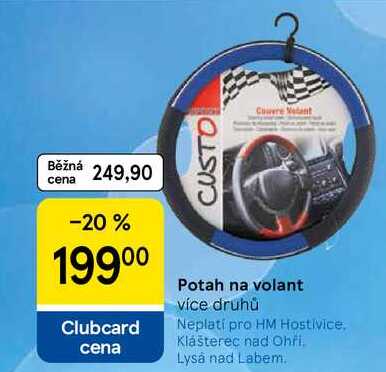 Potah na volant, více druhů 