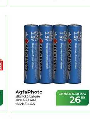 AgfaPhoto alkalická baterie 4ks LR03 AAA 