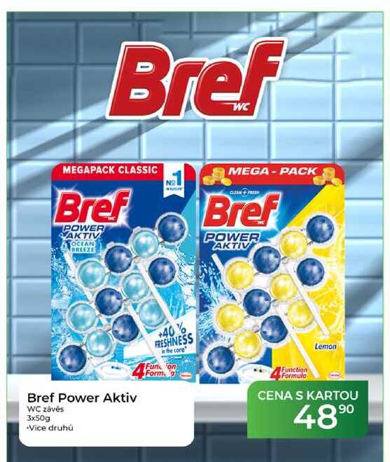 Bref Power Aktiv WC závěs 3x50g Tamda Foods