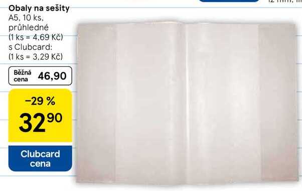 Obaly na sešity, A5, 10 ks. průhledné 