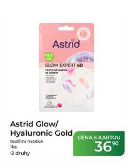 Astrid Glow/ Hyaluronic Gold textilní maska 1ks  