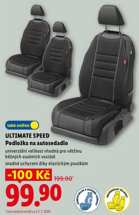 ULTIMATE SPEED Podložka na autosedadlo 