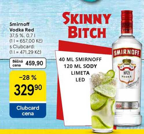 Smirnoff Vodka Red, 37,5 %, 0.7 l
