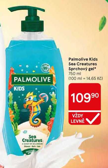 Palmolive Kids Sea Creatures Sprchový gel, 750 ml
