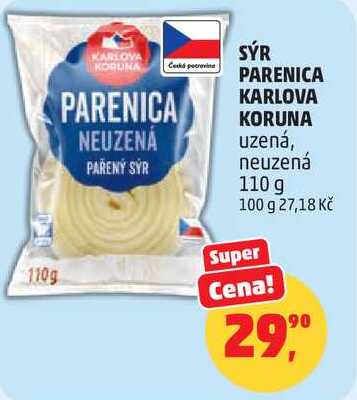 SÝR PARENICA KARLOVA KORUNA uzená, 110 g