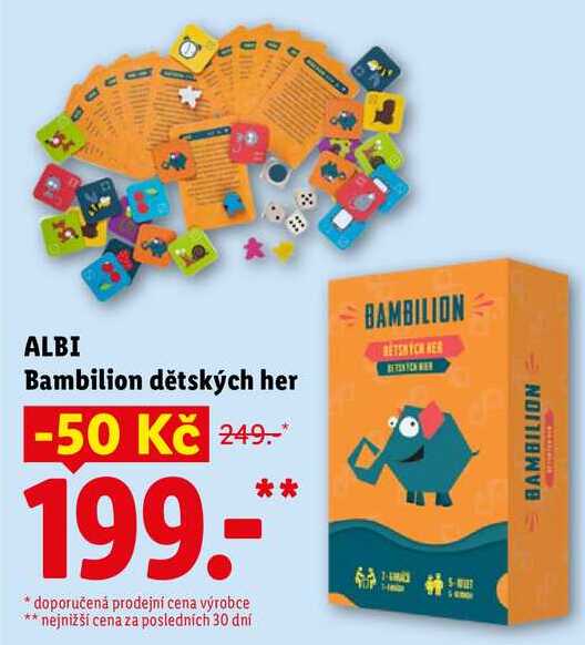 ALBI Bambilion dětských her Lidl