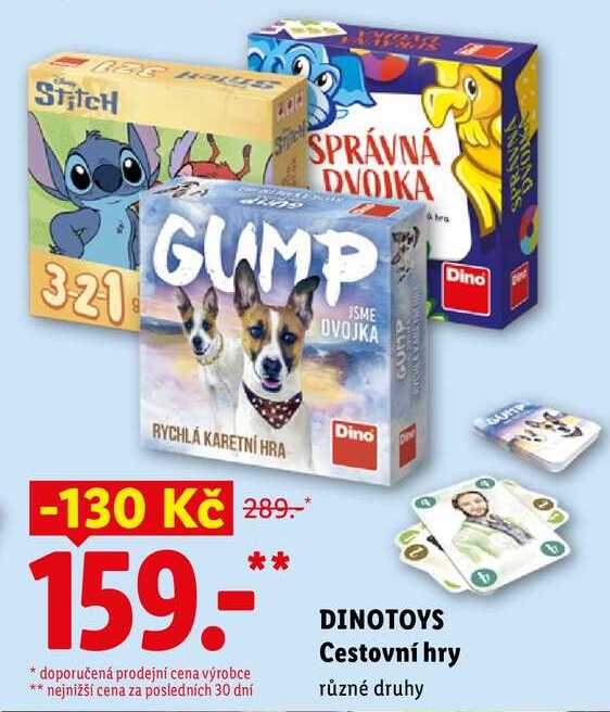 DINOTOYS Cestovní hry Lidl