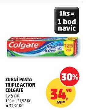 ZUBNÍ PASTA TRIPLE ACTION COLGATE, 125 ml Penny Market