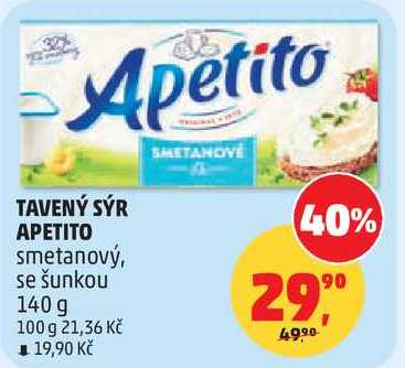 Apetito tavený sýr, 140g, vybrané druhy