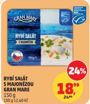 RYBÍ SALÁT S MAJONÉZOU GRAN MARE, 150 g