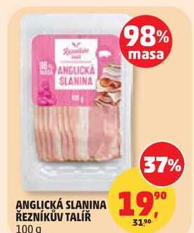 ANGLICKÁ SLANINA ŘEZNÍKŮV TALÍŘ, 100 g