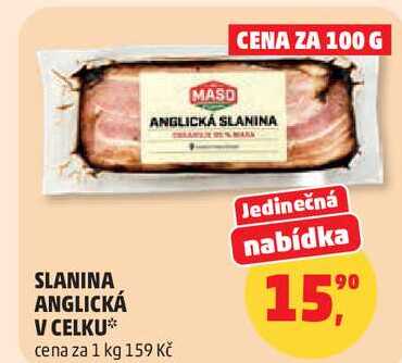 SLANINA ANGLICKÁ V CELKU, 100 g